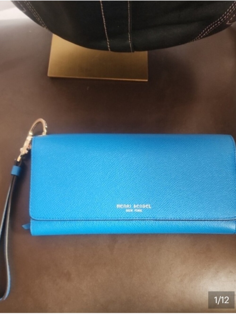 Henri Bendel NWOT Blue Leather Wallet/Wristlet/Clutch
